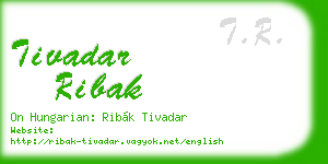 tivadar ribak business card